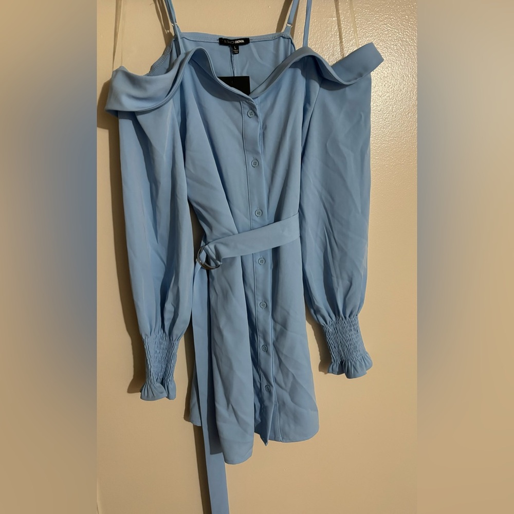 Pretty baby blue casual dress